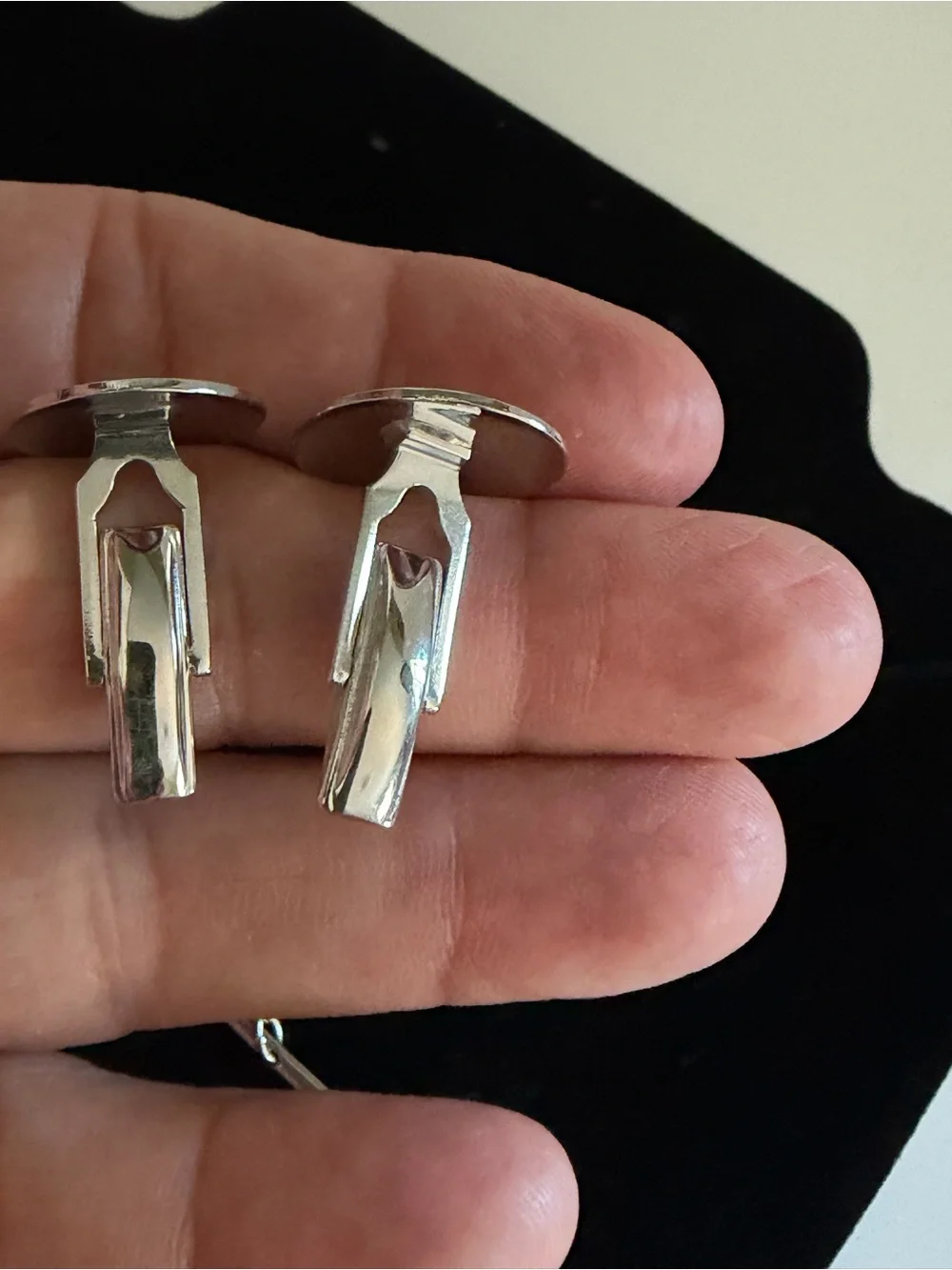 Silver Floral Engraved Oval Cufflinks and Stud Set